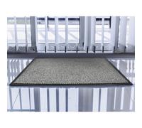 Door Mat Grey 120 x 180cm Polypropylene with Vinyl Backing Rectangular IndoorMat