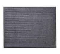Door Mat Grey 90x60 cm PVC Backing Polyester Indoor Outdoor Non-Slip Heavy Duty