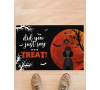 Door Mat Halloween Did You Just Say Treat Funny Poodle Doormat