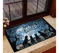 Door Mat Halloween Don't Let The Cat Out Doormat