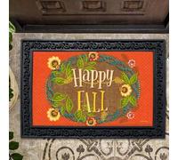 Door Mat Happy Fall Flowers Doormat