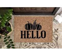 Door Mat Hello Fall Pumpkin Autumn Indoor And Outdoor Doormat