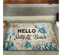 Door Mat Hello Salty Lil' Beach Turtle Doormat
