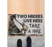 Door Mat Hiking - Two Hikers Live Here Take A Hike Doormat