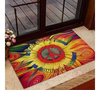 Door Mat Hippie Every Little Thing Is Gonna Be Alright Rubber Base Doormat