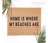 Door Mat Home Is Where My Beaches Are Doormat Housewarming Gift Family