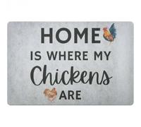 Door Mat Home is Where My Chickens Are Animal Doormat