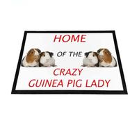 Door Mat Home Of The Crazy Guinea Pig Lady Rubber Doormat