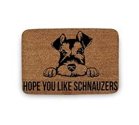 Door Mat Hope You Like Schnauzers Dog Floor Mat Soft Entrance Rug Non-Slip Entrance Matting For Indoor Patio Living Room 40X60CM