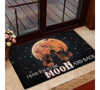 Door Mat I Hate You To The Moon & Back Welcome Mat Housewarming Home Decor Funny Doormat