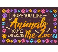 Door Mat I Hope You Like Animals You’Re Entering The Zoo Entrance Rug Durable Floor Mat Non-Slip Entrance Matting For Indoor Living Room Kitchen 40X60CM