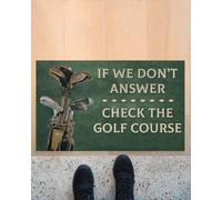 Door Mat If We Don't Answer Check The Golf Course Vintage Doormat
