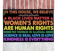 Door Mat In This House We Believe Black Lives Matter Women's Rights Are Human Rights House Doormat