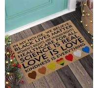 Door Mat In This House We Believe LGBT Support Easy Clean Welcome DoorMat
