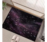 Door Mat Indoor 40 X 60 Cm, Non-Slip Washable Rug, Fantasy Starry Sky Low-Profile Inside Doormats For Entryway, Shining Stars Absorbent Mats, For Living Room, Bedroom, Bathroom Kitchen, Purple
