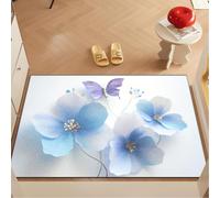 Door Mat Indoor 60x90 cm Butterfly Purple Blue Doormats Inside Machine Washable Soft Low Profile Washable Door Mats for Entry Patio Front Back Door Dirt Trapper Non Slip Mat