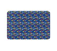 Door Mat Indoor Entrance 16 X 24 Inches Shark Print Front Door Mat Flannel Doormat for Front Door Outdoor Entryway Porch