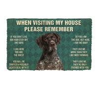 Door Mat Indoor Entrance Please Remember German Shorthaired Pointers Dog's House Rules Doormat Personalized Gifts Home Decor Housewarming Decor 23.6x15.7 Inch
