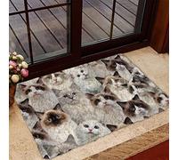 Door Mat Indoor Entrance Porch Welcome Flannel Bathmat A Bunch Of Ragdoll Cats Doormat Home Decor Housewarming Decor 36x24 Inch