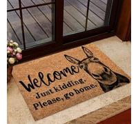 Door Mat Indoor Entrance Porch Welcome Flannel Bathmat Donkey Welcome Just Kidding Gift for Farmer Doormat Home Decor Home Decor Housewarming Decor 30x18 Inch