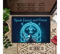 Door Mat Indoor Entrance Porch Welcome Flannel Bathmat Neon Light Doormat Home Decor Speak Friend And Enter Home Decor Housewarming Decor 30x18 Inch