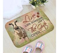 Door Mat Indoor Entrance Porch Welcome Funny Non-Slip Doormat Doormat Home Decor Cow Live Like Someone Left The Gate Open Home Decor Housewarming Decor 23.6x15.7 Inch