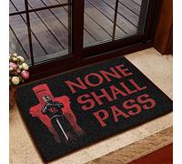 Door Mat Indoor Entrance Porch Welcome Funny Non-Slip Doormat None Shall Pass Murder with Sword Doormat Home Decor Home Decor Housewarming Decor 23.6x15.7 Inch