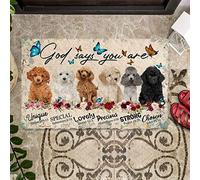 Door Mat Indoor Entrance Porch Welcome Funny Non-Slip Doormat Poodles Says You are Doormat/Great Gift Idea for Dog Lovers Home Decor Housewarming Decor 23.6x15.7 Inch