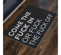 Door Mat Indoor Entrance Porch Welcome Funny Non-Slip Floor Mat Funny Script Come The Fuck In Or Fuck The Fuck Off Design Doormat Home Decor Home Decor Housewarming Decor 30x18 Inch