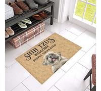 Door Mat Indoor Entrance Porch Welcome Funny Non-Slip Floor Mat Shih Tzu Welcome Doormatspersonalized Gifts Home Decor Housewarming Decor 30x18 Inch