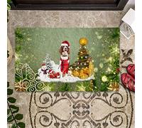 Door Mat Indoor Entrance Porch Welcome Funny Non Slip Rugs Springer Spaniel Merry Christmas Doormat Home Decor Housewarming Decor 24x16 Inch