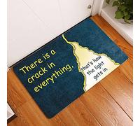 Door Mat Indoor Entrance Print Welcome Funny Doormat There is A Crack in Everything That's How The Light Gets in Doormat Home Decor Home Decor Housewarming Gift