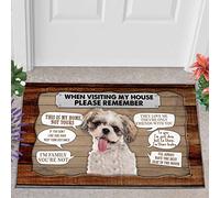 Door Mat Indoor Entrance Shih Tzu Please Remember Shih Tzu Lover Dog Moms Doormat Personalized Gifts Home Decor Housewarming Decor 24x16 Inch