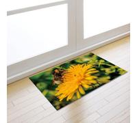 Door Mat Insect Chrysanthemum Outdoor Rug Washable Doormat Thicken Rugs Living Room Non Slip Indoor Door Mat Outdoor for Front Door Flannel Area Rugs for Living Room Bedroom Carpet 100x150cm