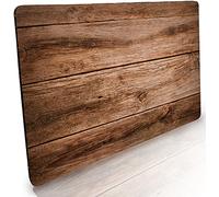 Door Mat Inside and Outdoor 50 x 70 cm - Flat and Non-Slip - Wood Look Design - Washable Door Mat for Clean Shoes & Stylish Modern Entrance Area