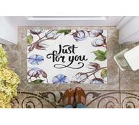 Door Mat Just For You Cotton Flowers Doormat