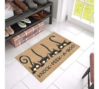 Door Mat Knock Peek A Boo Cat Printed Doormat