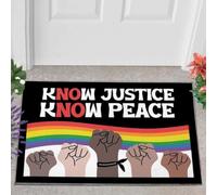Door Mat Know Justice Know Peace Doormat