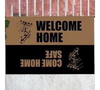 Door Mat Lineman Welcome Home Come Home Safe Funny Doormat, Gift For Lineman,