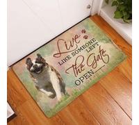 Door Mat Live Like Someone Left The Gate Open St. Bernard Doormat