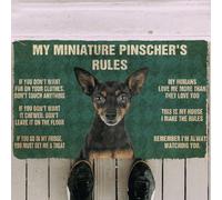 Door Mat Miniature Pinscher's Rules Doormat
