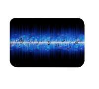 Door Mat Musical Notes Music Melody Blue Background Entrance Rug Durable Floor Mat Non-Slip Entrance Matting For Living Room Garden Indoor 40X60CM