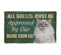 Door Mat Must Be Approved By Our Maine Coon Cat Custom Doormat
