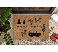 Door Mat My Best Road Trip Yet Camping Gift Camper Decor Custom Doormat