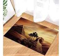 Door Mat Mysterious Egyptian Pyramids Sphinx Front Door Mat Soft Entrance Rug Absorbent Floor Mat For Living Room Outdoor Kitchen 40x60cm