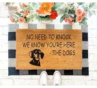 Door Mat No need to knock Dachshund Doormat 02