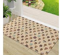 Door Mat,Non-slip Barrier Mats for Indoor and Outdoor,Ice Cream Cartoon Cone Doodles Yummy Delicious on a Stick Chocolate Sprinkles Mul,Absorbent Entrance Rug Machine Washable Floor Mat Carpet 50x80cm