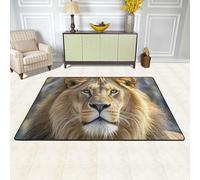 Door Mat Non-Slip Dirt Trapper Welcome Mats Machine Washable Doormat Lion Image Front Door Mats Indoor Outdoor Entrance Floor Mat For Garage Patio Porch Farmhouse