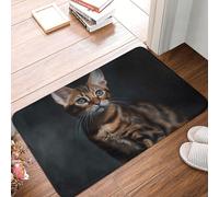 Door Mat Non-Slip Front Door Mat Welcome Mats Bengal Cat Doormat Washable Carpet Entryway Floor Mat Area Rug Indoor Doormat Absorbent Bath Mat for Bedroom Bathroom Kitchen 16''x 24''