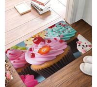 Door Mat Non-Slip Front Door Mat Welcome Mats Cupcake Doormat Washable Carpet Entryway Floor Mat Area Rug Indoor Doormat Absorbent Bath Mat for Bedroom Bathroom Kitchen 16''x 24''